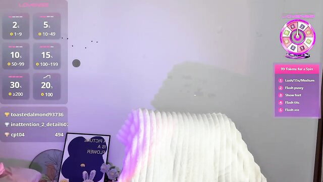 Flipped Chaturbate wheel spin game with pink tokens and silhouette model