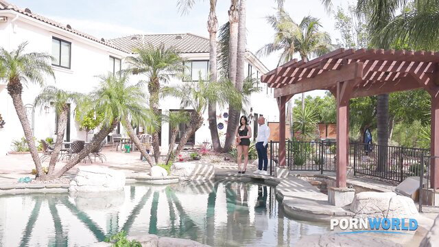 Scarlett Alexis in bikini by pool at luxury home PornWorld
