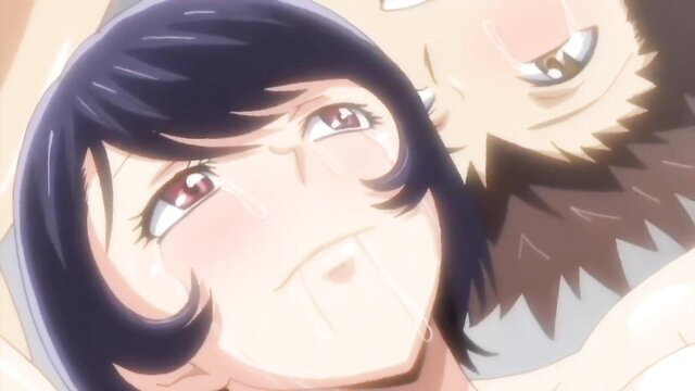 Student council president ahegao face closeup in JAV cum dump gangbang