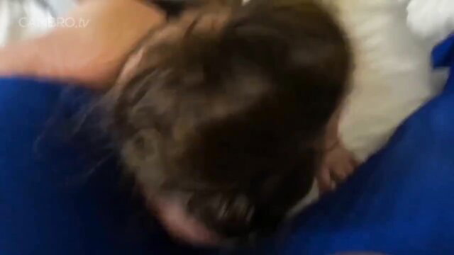 Hot spic BBW with brown hair in amateur threesome sex action