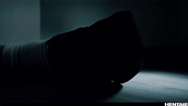 Hentaied Gynvasion hentai girl in dark room with alien tentacle foot grab