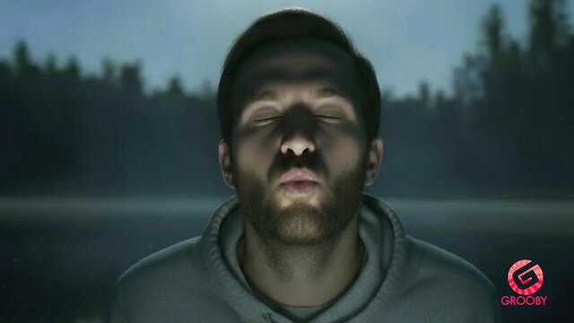 Mysterious bearded man in hoodie at dusk camp, Grooby 2025 winners tease