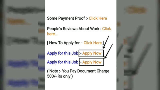 Cute Indian girl job scam ad with payment proof and apply now buttons
