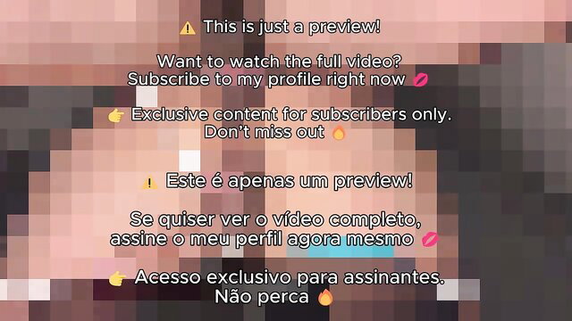Teasing preview: Subscribe for full vid of girl cumming hands-free on dick