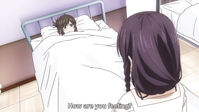 Two busty anime girls in hospital beds, teacher visits hentai uncensored