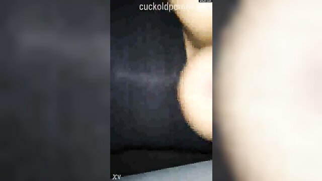 Gina Valentina's pale ass and tits in blurry closeup cuckold BBC tease