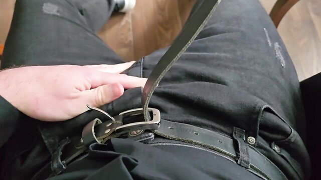 PhantomGentX pumps hard cock wildly solo dad jerkoff