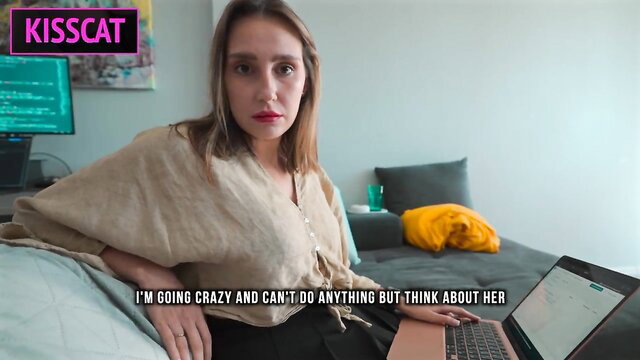 Obsessed stepson crazy for nude stepmom photo on shared bed