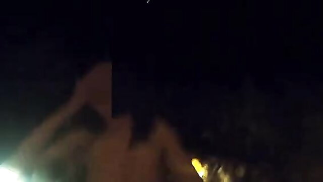 Hot Asian girl big ass outdoor night fucking fireworks