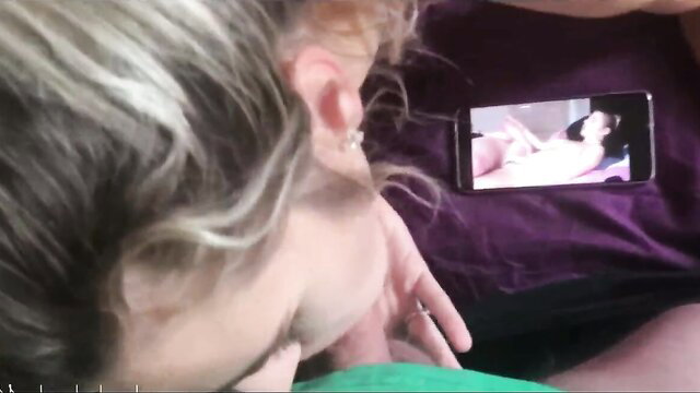 Busty stepsister-in-law caught masturbating POV, homemade fetish cum on belly