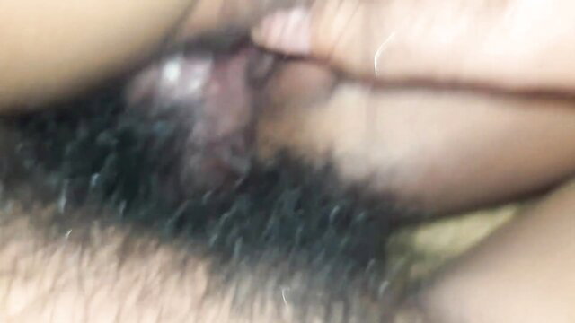 Sri Lankan amateur closeup Sinhala pussy with black pubic hair