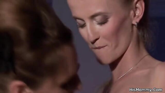 Woman looking at man with a soft expression