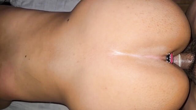 Single stepmom spreads big pale ass and pussy, begging for financial help before stepson returns