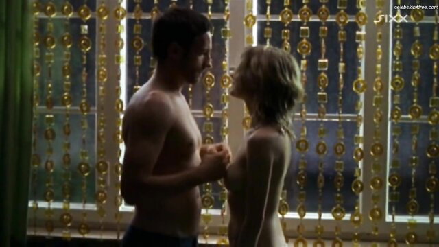 Stefanie Stappenbeck nude couple embrace, topless German actress intimate scene