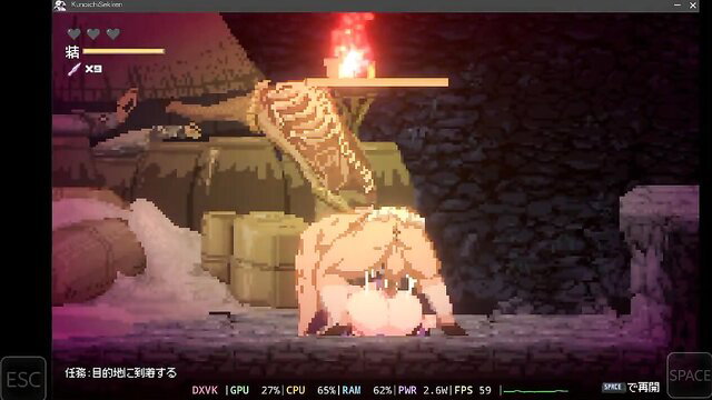 Kunoichi ninja hentai girl fucked doggystyle by beast monster in cave