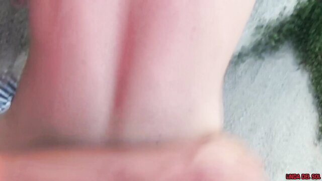 Linda del Sol closeup neck and pink skin in hot adult scene