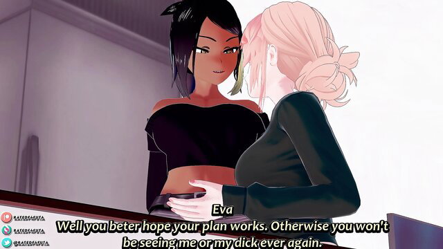 Eva threatens futa denial in A Visit from Eva lesbian standoff