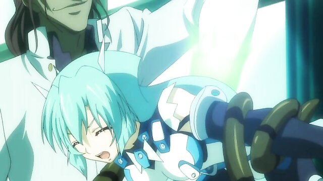 Magical girl Isuka hentai ep.3: blue-haired cutie in skimpy armor restrained by chains
