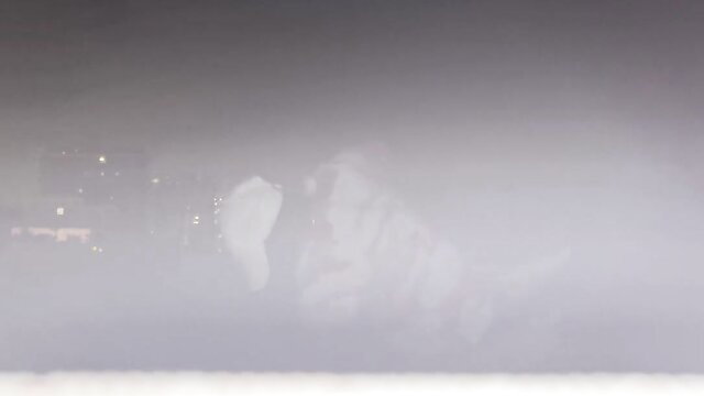 Mexican slut fucked by big black cock on foggy Miami Beach