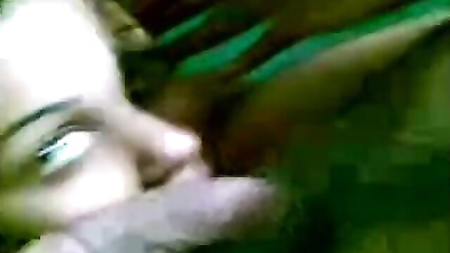 Indian girlfriend closeup blowjob on lover's cock in lascivious oral sex