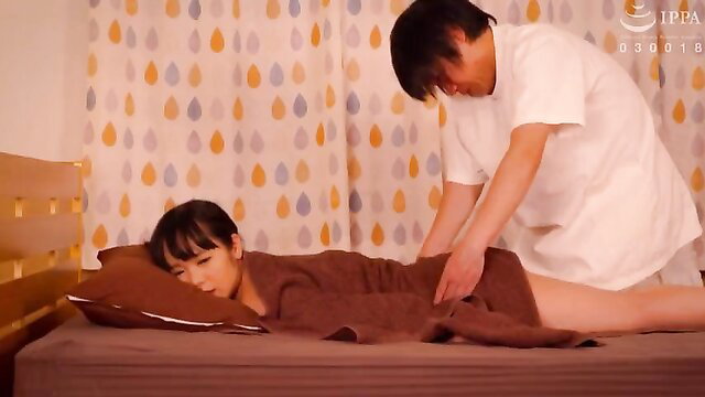 Asian teen girl nude massage by man in JAV babe pussy scene