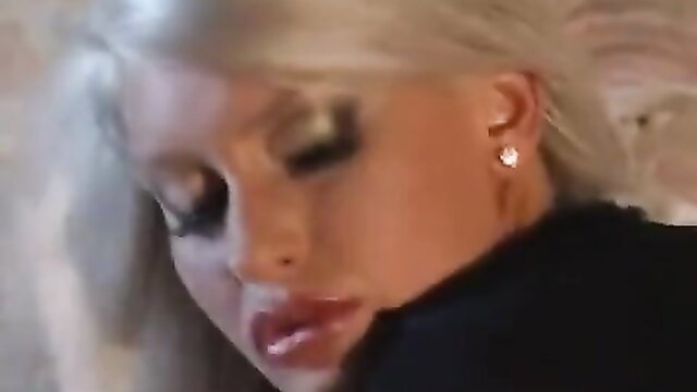 Blonde amateur Italian woman closeup face during deep pussy fuck