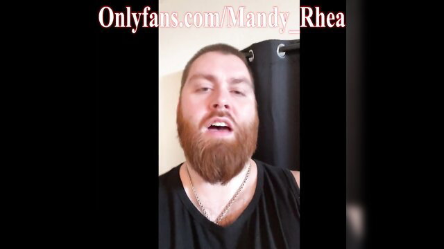 Bearded man promo for Mandy Rhea OnlyFans stepmom series