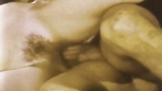 Vintage XXX closeup of hairy pussy with fingers, classic Tenill Film Ball Game