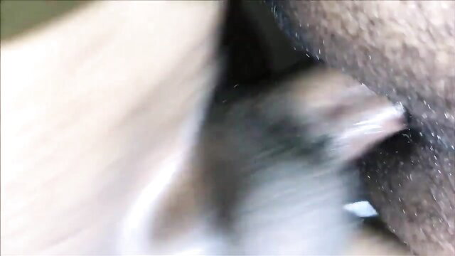 Ebony transsexual with huge cock penetrates man in sauna