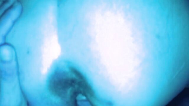 LavaLove89 friend's mom sneaks in at night, glowing blue nude tease