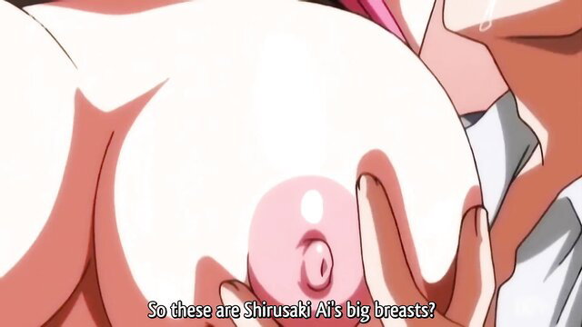 Shirusaki big tits groped in JAV hentai fighter gangbang