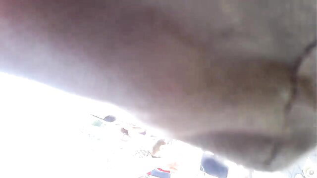 Hot Latina mamacita in tight sweatpants showing huge ass outdoors