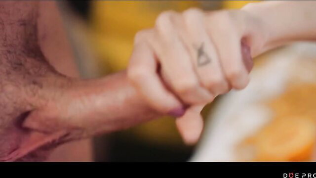 Caomei Bala grips thick cock in steamy handjob fetish scene