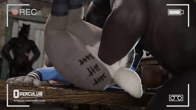 Anthro bunny Judy gangbanged by muscular dogs in hardcore scene