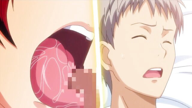 Harem Time Ep.2 anime hentai girl deepthroating censored cock closeup