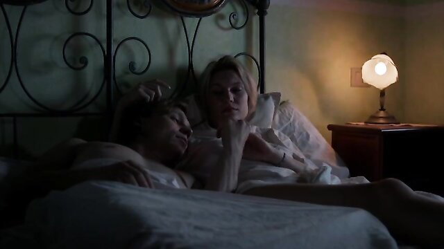 Elena Wolff nude tits in bed, hot celeb scene from Magari 2021