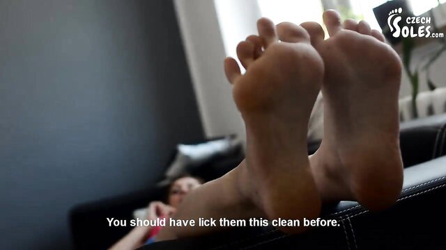 POV dirty bare soles of Asian girl, flip flops foot worship tease