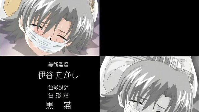 Gray-haired anime girl in mask smiling cutely, sexy hentai coach