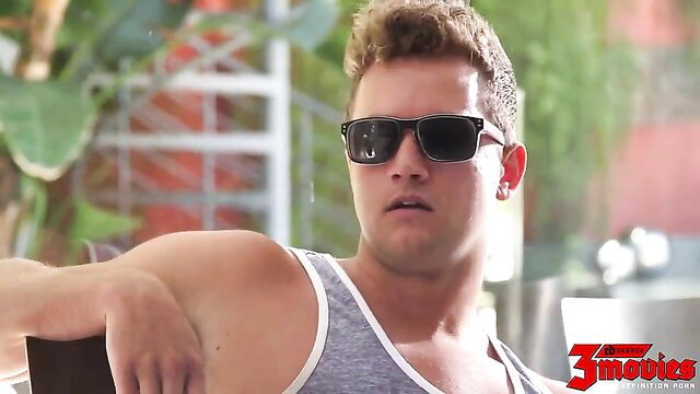 Hot young guy in tank top and shades from Kendra Lust's Sexy MYLF seduction