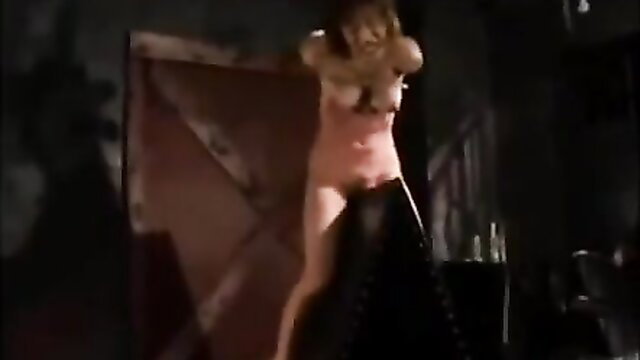 Hot Japanese chick bound in BDSM, pussy exposed and destroyed