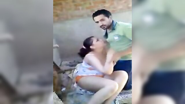 Pakistani wife fucked hard outdoors by lover in skimpy top and shorts