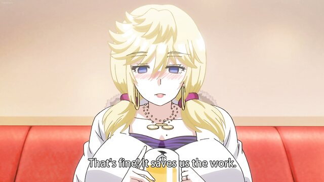 Blonde JAV wife in open shirt smiles shyly, big tits exposed, Hitozuma Life Ep.1