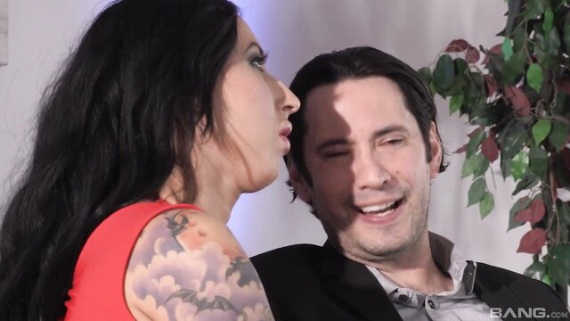 Busty Lily Lane seduces stepson Tommy Pistol on sofa