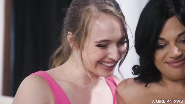 Sonny McKinley smiles intimately with black woman in hot lesbian thumbnail