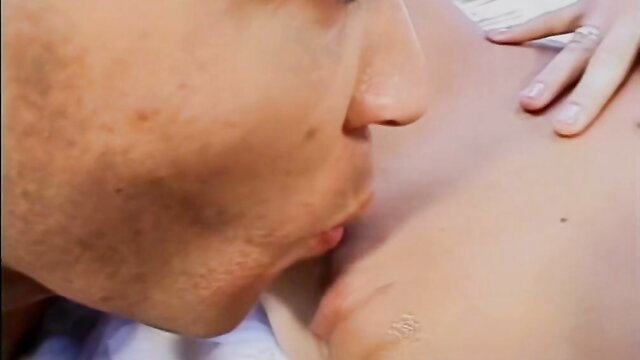 Bunny Luv closeup face kissing neck worshiping cock