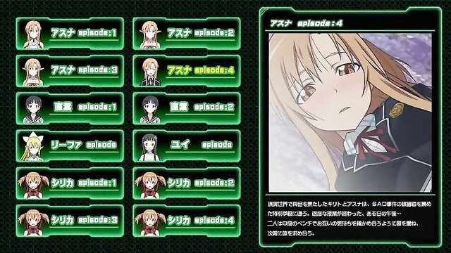 Hentai anime girls in school uniforms episode selection screen