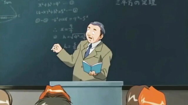 Anime JAV teacher lectures class on blackboard in classroom scene