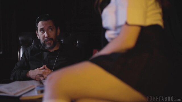 Tommy Pistol with young Penelope Kay in steamy office threesome