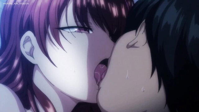 Hentai bully girl deep tongue kissing guy passionately Ep.2