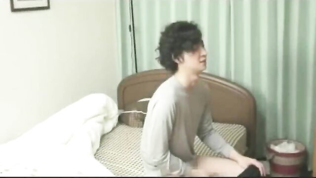 Shocked stepmom in stockings confronts stepson about porn on bed